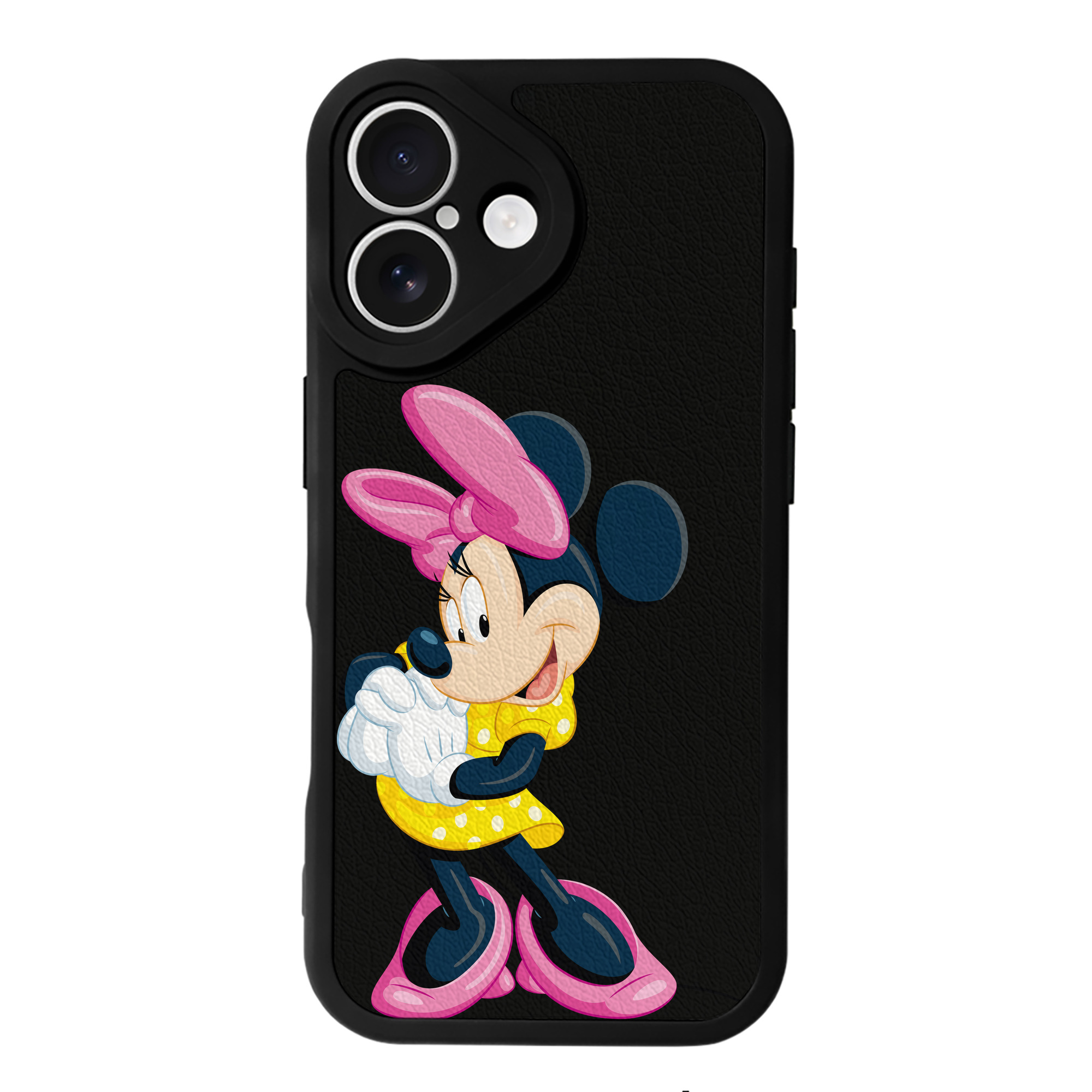（画像用） ミッキーマウス Mickey Mouse 【iPhone 16シリーズ対応】シリコンスマホケース（レザー調） 材質：シリコン